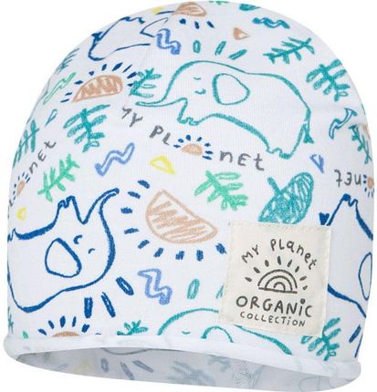 Broel ANTEK czapka pojedyncza niemowlęca dla chłopca organic