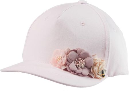 Jamiks SILJE czapka z daszkiem dla dziewczynki kwiaty różowa