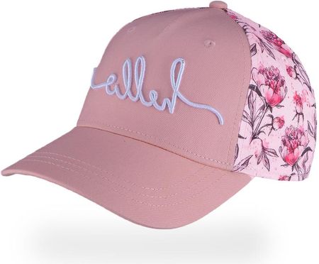 Tutu czapka z daszkiem dla dziewczynki kwiaty na lato różowa