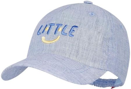 Broel DOMENICO czapka lniana z daszkiem dla chłopca niebieska