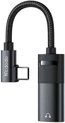 Mcdodo Adapter USB-C Do AUX Mini Jack 3.5mm + USB-C CA-1880 Czarny