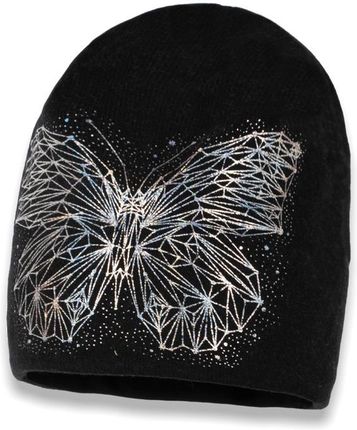Broel IRMA czapka dla dziewczynki motylek czarna