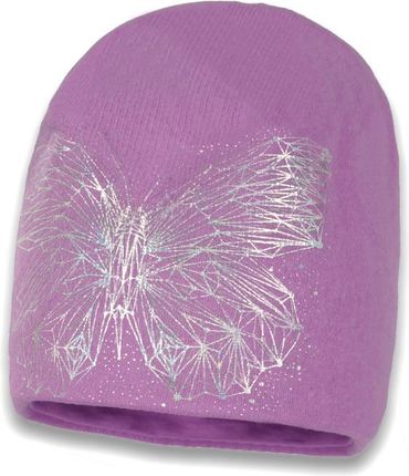 Broel MAKARIA czapka dla dziewczynki motylek fioletowa