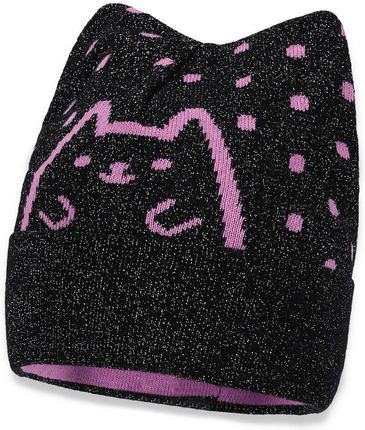 Broel IGNES czapka dla dziewczynki kotek czarna