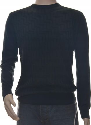 Sweter sweterek męski czarny z kaszmirem L