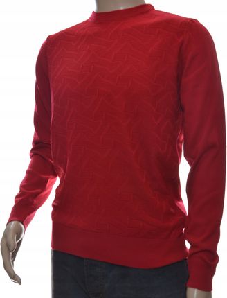 Sweter sweterek męski czerwony z kaszmiru i wełny merynosów 3XL
