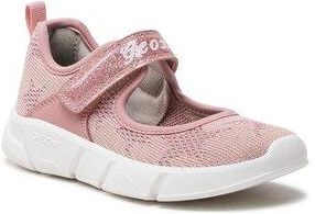 Geox J Aril Girl Ballerine Per Bambine – In Tessuto Maglia E Effetto Pelle, Comode, Traspiranti, Con Sottopiede Estraibile