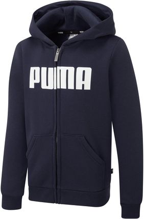 Bluza z kapturem chłopięca Puma ESS FULL-ZIP granatowa 84762102