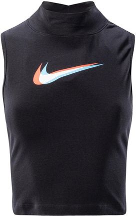 Damska Koszulka Nike W Nsw Tank Mock Prnt Dm4602-010 – Czarny