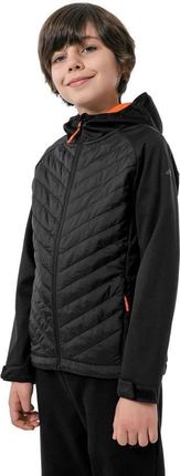 Kurtka softshell dla chłopca 4F głęboka czerń HJZ22 JSFM002 20S