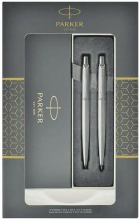 Parker Zestaw Jotter Core Stalowy Ct Długopis 1953170 + Ołówek 1953381 W Pudełku Podarunkowym