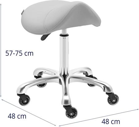 Physa Krzesło Siodłowe 570-750mm 150 Kg Jasnoszary York Light Gray - zdjęcie 4