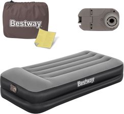 Bestway Materac Dmuchany 191x97 46cm Z Wbudowaną Pompką 67401 Czarny Szary