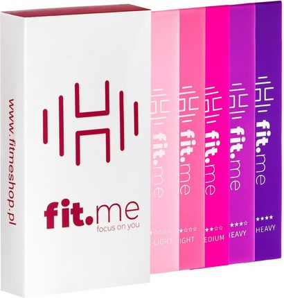 Fit.Me Taśmy Oporowe Do Ćwiczeń Mini Band Fit Me 5szt. Różowy