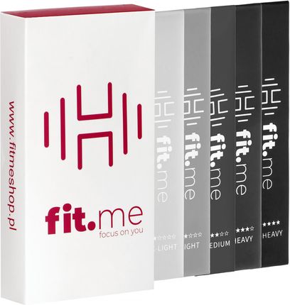 Fit.Me Taśmy Oporowe Do Ćwiczeń Mini Band Fit Me 5szt. Szary