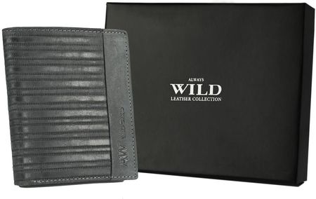 Portfel skórzany Always Wild N4-BUP-1-RFID granatowy