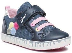 Geox B Kilwi Girl B Scarpe Da Ginnastica Bimba 0-24 Mesi In Scamosciato Effetto Pelle Perlata Con Zip E Lacci - 3