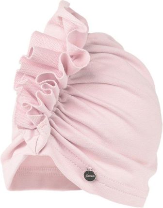 Jamiks VINTAGE PINK turban dla dziewczynki dresówka pudrowy róż