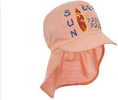 Pupill Havana czapka z osłoną karku legionistka na lato pomarańczowa