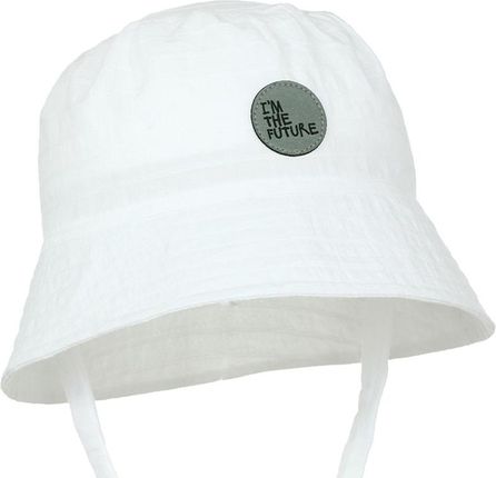 Pupill WILLIAM kapelusz wiązany dla chłopca na lato bucket hat biały