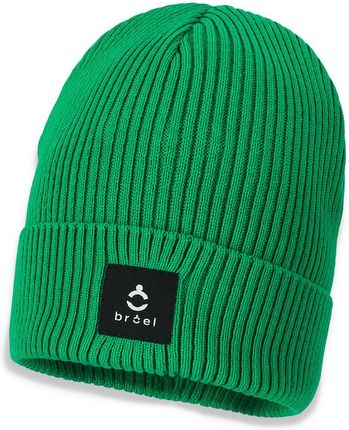 Broel RUFCIO czapka z podwinięciem prążkowana zielona