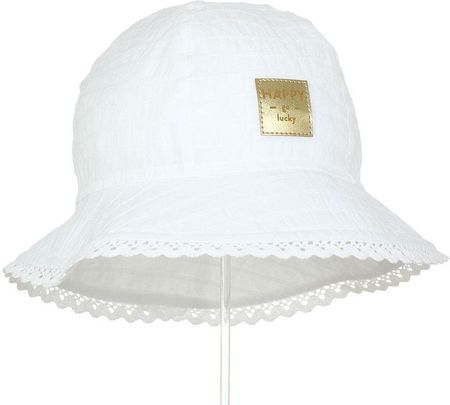 Pupill Afrodyta kapelusz dla dziewczynki na lato bucket hat biały