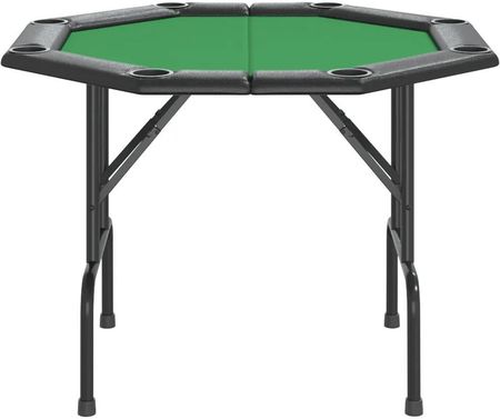 vidaXL Składany stół do pokera dla 8 osób zielony 108x108x75cm 80404 - zdjęcie 3