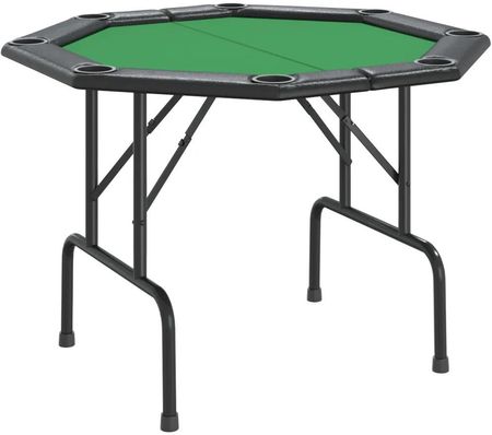 vidaXL Składany stół do pokera dla 8 osób zielony 108x108x75cm (80404)