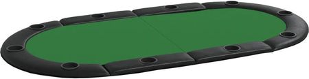 vidaXL Składany blat do pokera dla 10 osób zielony 208x106x3cm (80400)