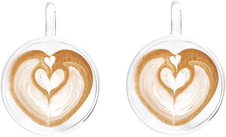 Altom Design Szklanki Do Kawy I Herbaty Termiczne Z Podwójnymi Ściankami Szklane Andrea Heart 250Ml 2Szt. (103008119)