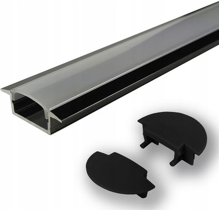 Avanti Profil Aluminiowy Taśm Led Z Kloszem 2M Wpuszczany (Led022Black) - zdjęcie 3