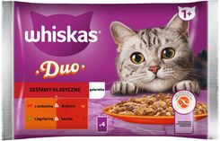 Whiskas Adult Zestawy Klasyczne Mokra Dla Dorosłych Kotów 4 Smaki W Galaretce 4X85G