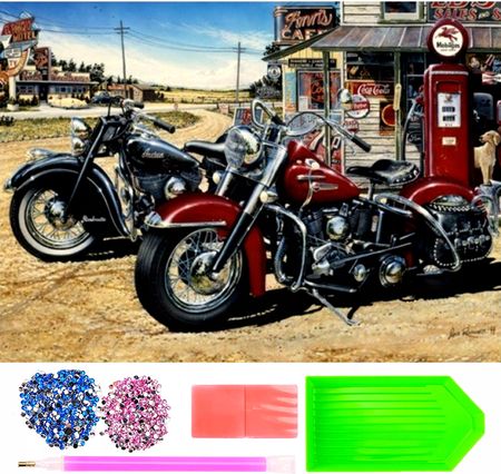 Haft Diamentowy Motor Motocykle Mozaika Zestaw 5D 13280674354