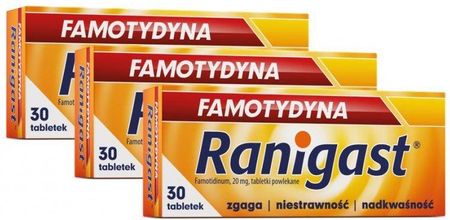 Ranigast Famotydyna 20mg 3 x 30tabl.