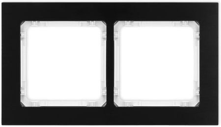 Karlik Ramka Podwójna Aluminium Szczotkowane Czarna Spód Biały Czarny Deco 12-0-Dra-2 120Dra2