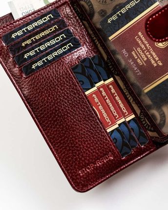 Lakierowany portfel damski na karty RFID — Peterson - zdjęcie 6