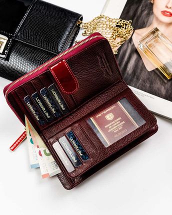 Lakierowany portfel damski na karty RFID — Peterson - zdjęcie 5
