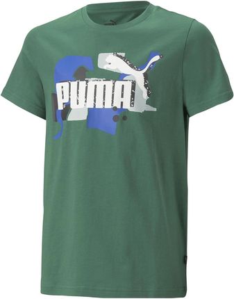 Dziecięca Koszulka z krótkim rękawem Puma Ess+ Street Art Logo Tee B 67327437 – Zielony