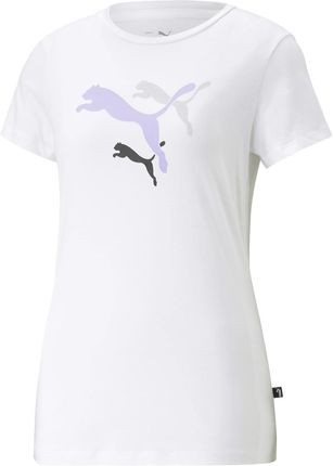 Damska Koszulka z krótkim rękawem Puma Ess+ Logo Power Tee 67367702 – Biały