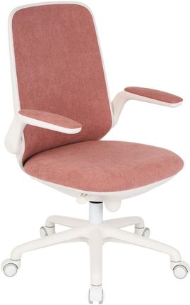 Krzesło biurowe obrotowe Easy White Różowe