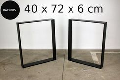 Zdjęcie NOGI NÓŻKI METALOWE STOŁOWE CZARNE SZER.40 CM STÓŁ - Wilamowice