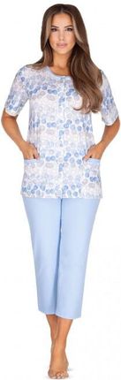 Piżama damska Regina 634 niebieski duże rozmiary