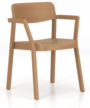 Krzesło drewniane Embla 4LA LB W z podłokietnikami