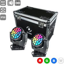 Flash 2x Głowica Ruchoma 19x15W Big Eye + Case F7100547