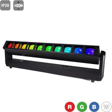 Flash LED MOVING HEAD BAR 10x40W RGBW 2 SECTIONS ZOOM 3,5°-55° 10 SECTIONS COLOR F7200203