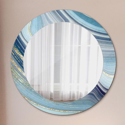 Tulup Lustro dekoracyjne okrągłe Niebieski marmur 60cm (LSDOP00087)