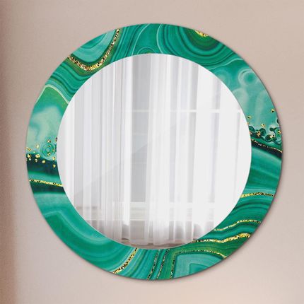 Tulup Lustro z nadrukiem dekoracyjne okrągłe Agat jaspis marmur 60cm (LSDOP00091)