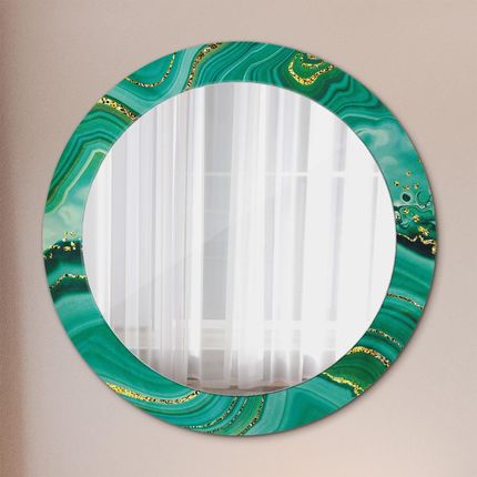 Tulup Lustro z nadrukiem dekoracyjne okrągłe Agat jaspis marmur 70cm (LSDOP00091)