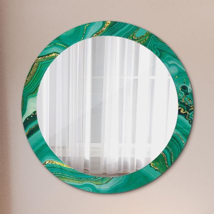 Tulup Lustro z nadrukiem dekoracyjne okrągłe Agat jaspis marmur 80cm (LSDOP00091)