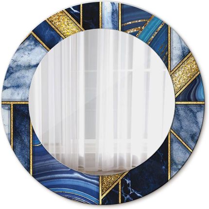 Tulup Lustro dekoracyjne okrągłe Nowoczesny marmur 50cm (LSDOP00093)
